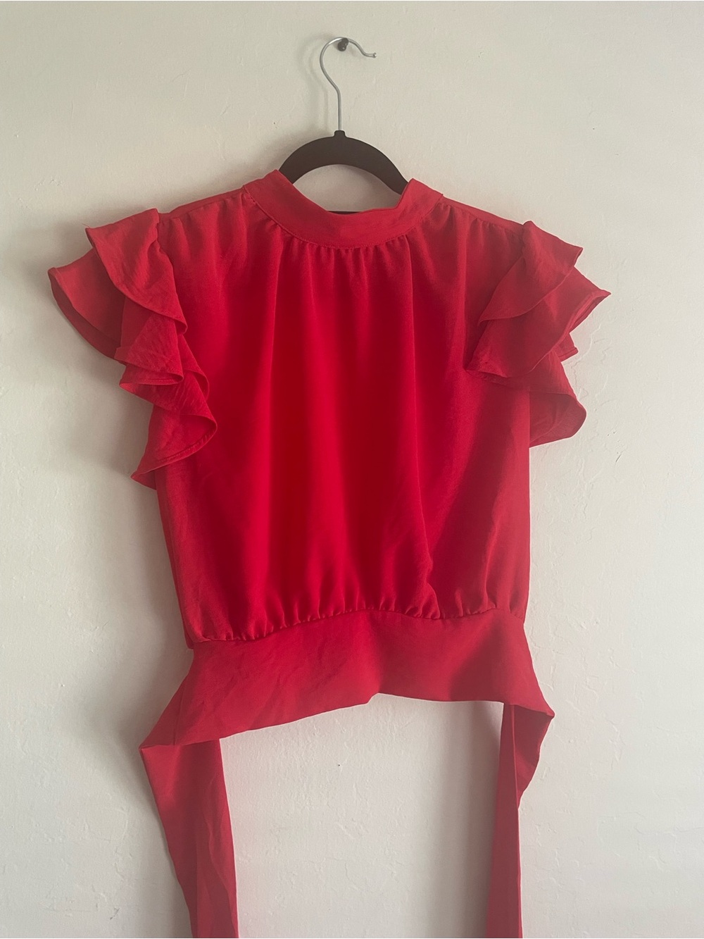 Red Cropped Blouse